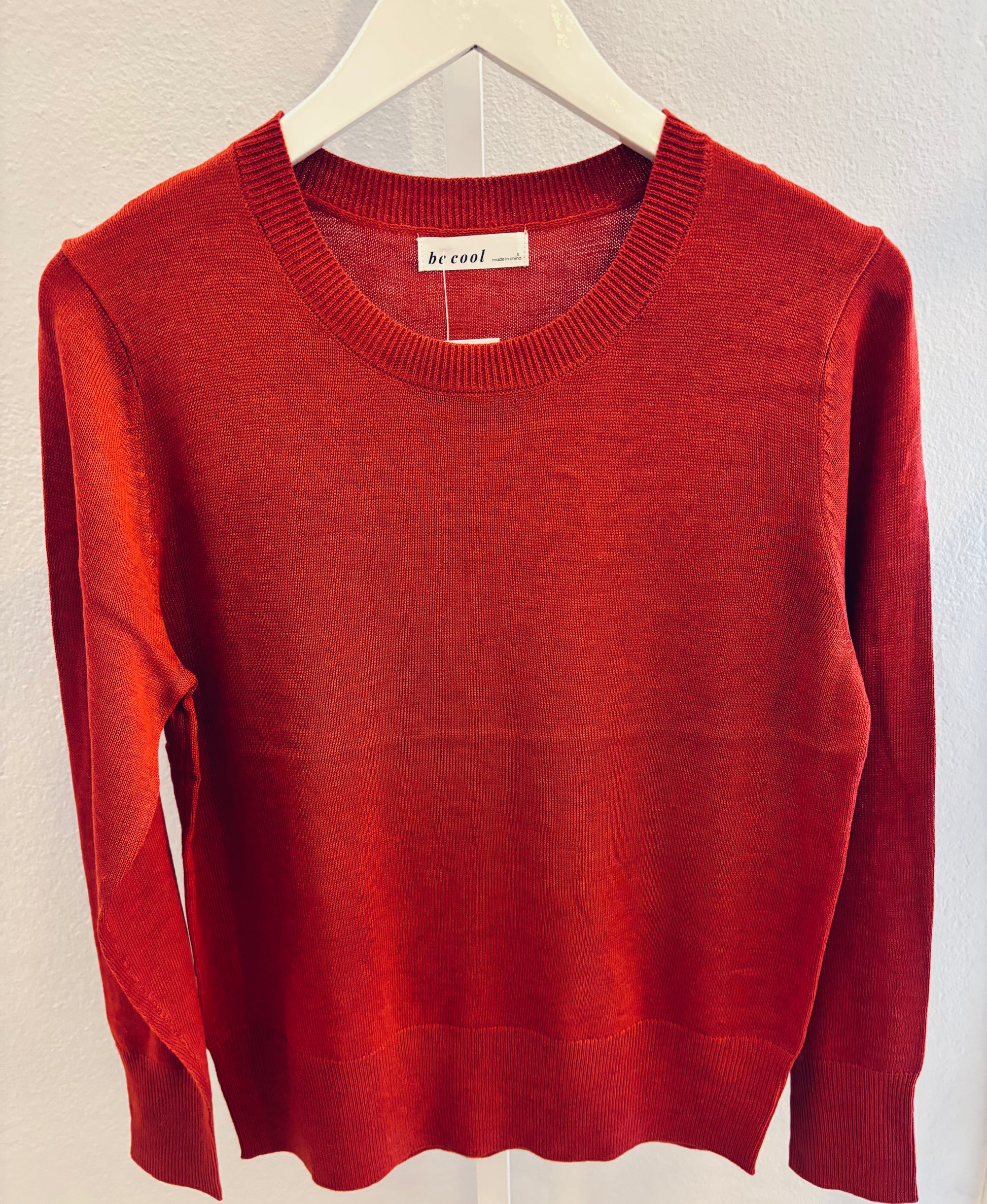 Classic Wool Blend Poppy Crew Neck Sweater