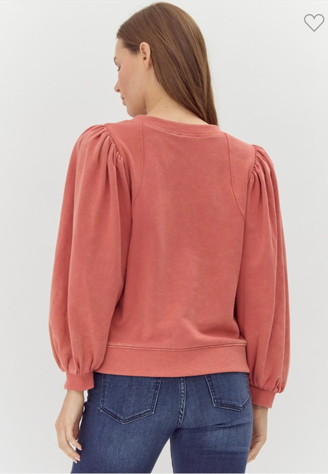 Puff Sleeve Sweatshirt Top