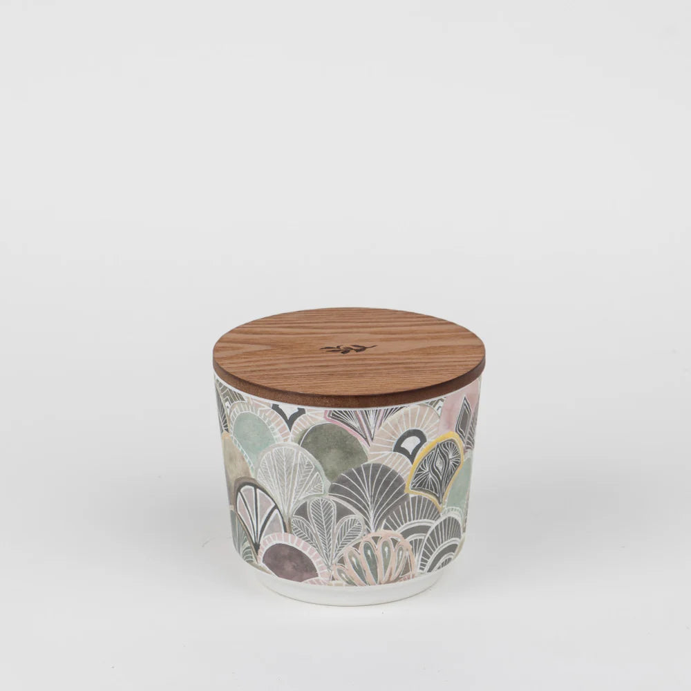 Greenleaf Haven Patterned 3 Wick Candle