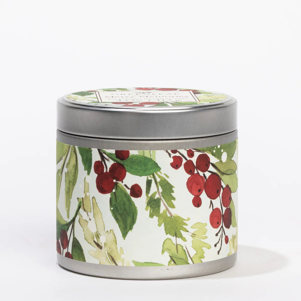 Greenleaf Merry Memories Tin Candle