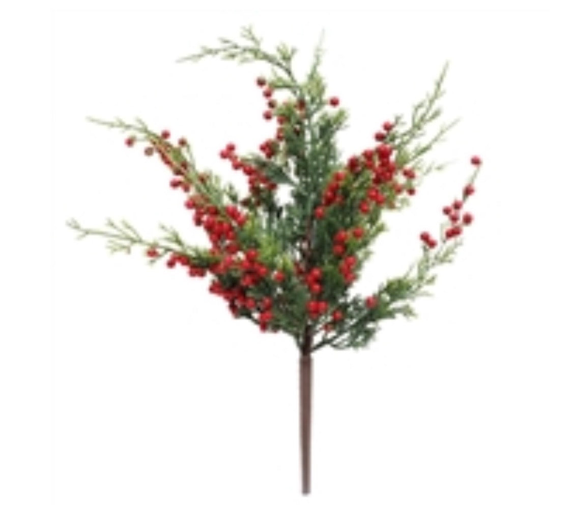 14" Red Berry + Cedar Bundle