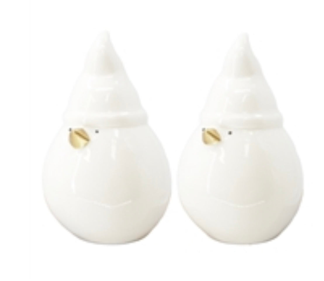 Cream Porcelain Bird with Hat