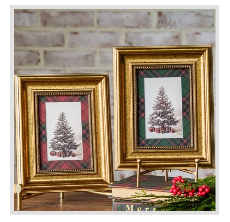 5x7" Plaid Christmas Tree Frame