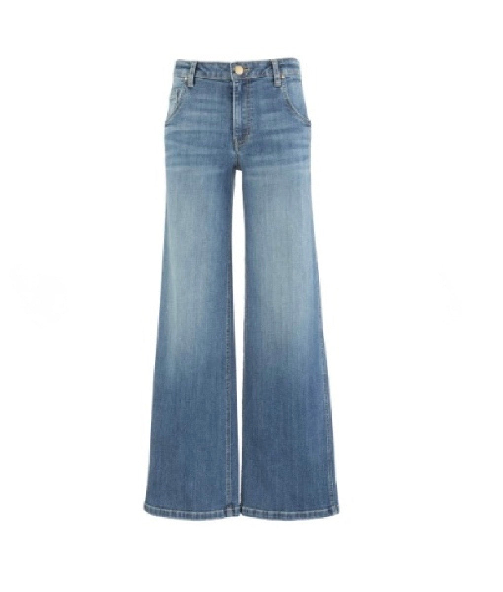 Kut Jean High Rise Wide Leg Jeans