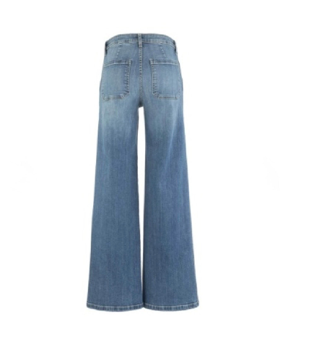 Kut Jean High Rise Wide Leg Jeans
