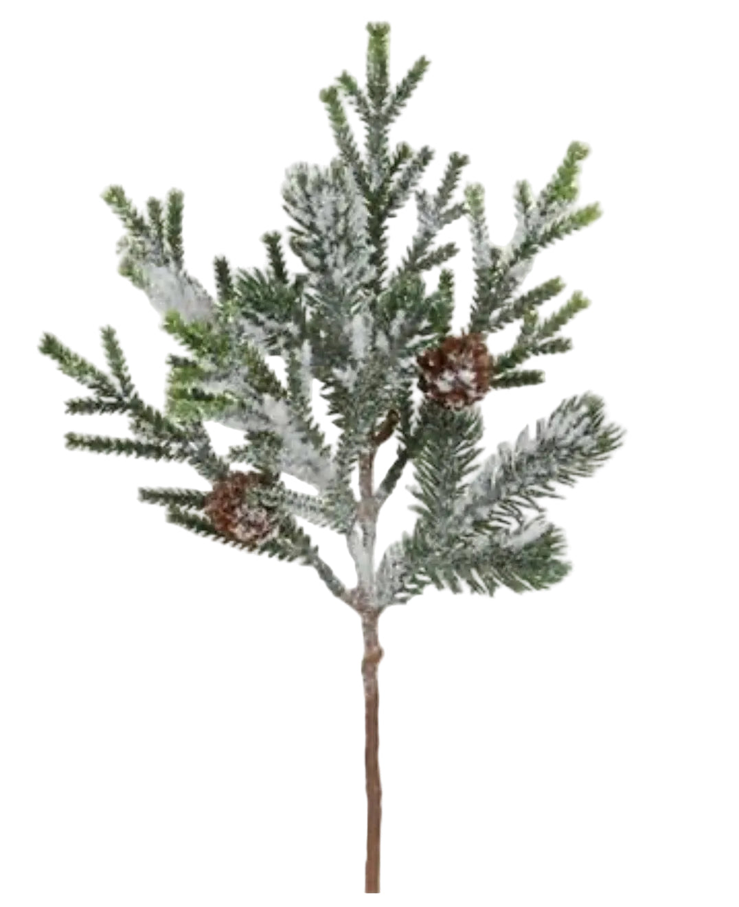 11" SNOWY PINE/PINECONE PICK