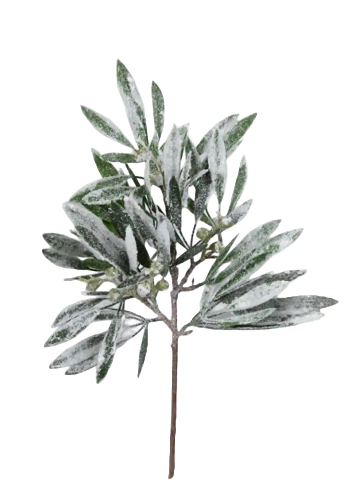 21" Laurel Spray with Snow