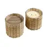 Myrrh Wood 2 Wick Handwoven Candle 12 oz