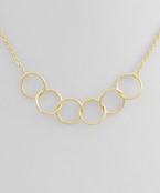 16" Circle linked pendant necklace