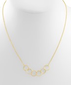 16" Circle linked pendant necklace