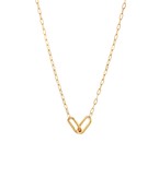 16" Linked oval pendant necklace