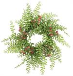 12" nandina/berry candle ring