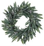 22" Eucalyptus Wreath grey/grn
