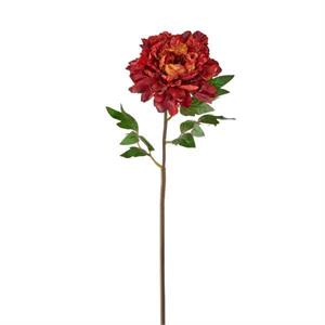 23" Rustic Red Velvet/satin peony
