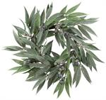 24" White willow w/berries wreath