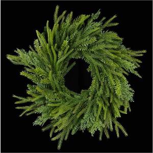 24" Mixed Christmas greens wreath
