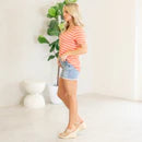 Curvy Judy Blue Tummy Control Light Fray Hem Shorts