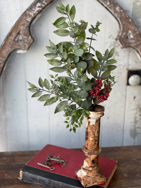 22" Eucalyptus Spray with berries