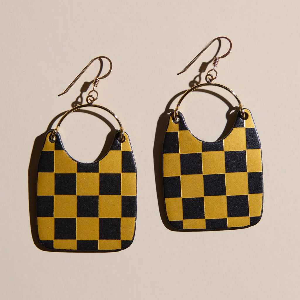 ISU and Iowa Checkmate Charlie earrings