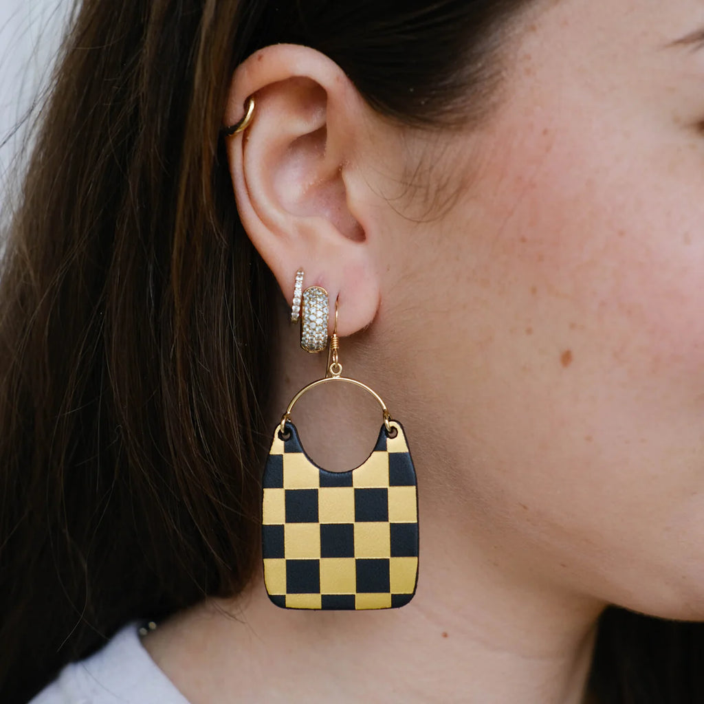 ISU and Iowa Checkmate Charlie earrings