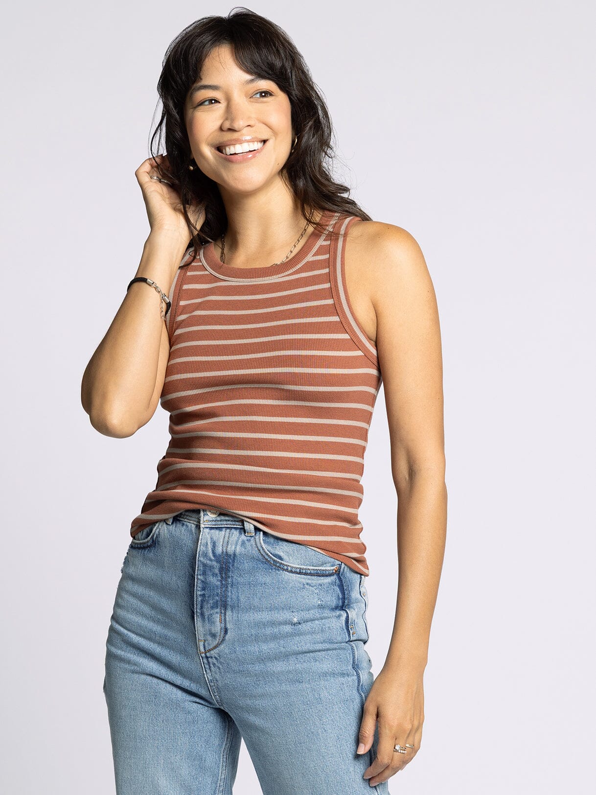 Edlin Stripe Ribbed Tank