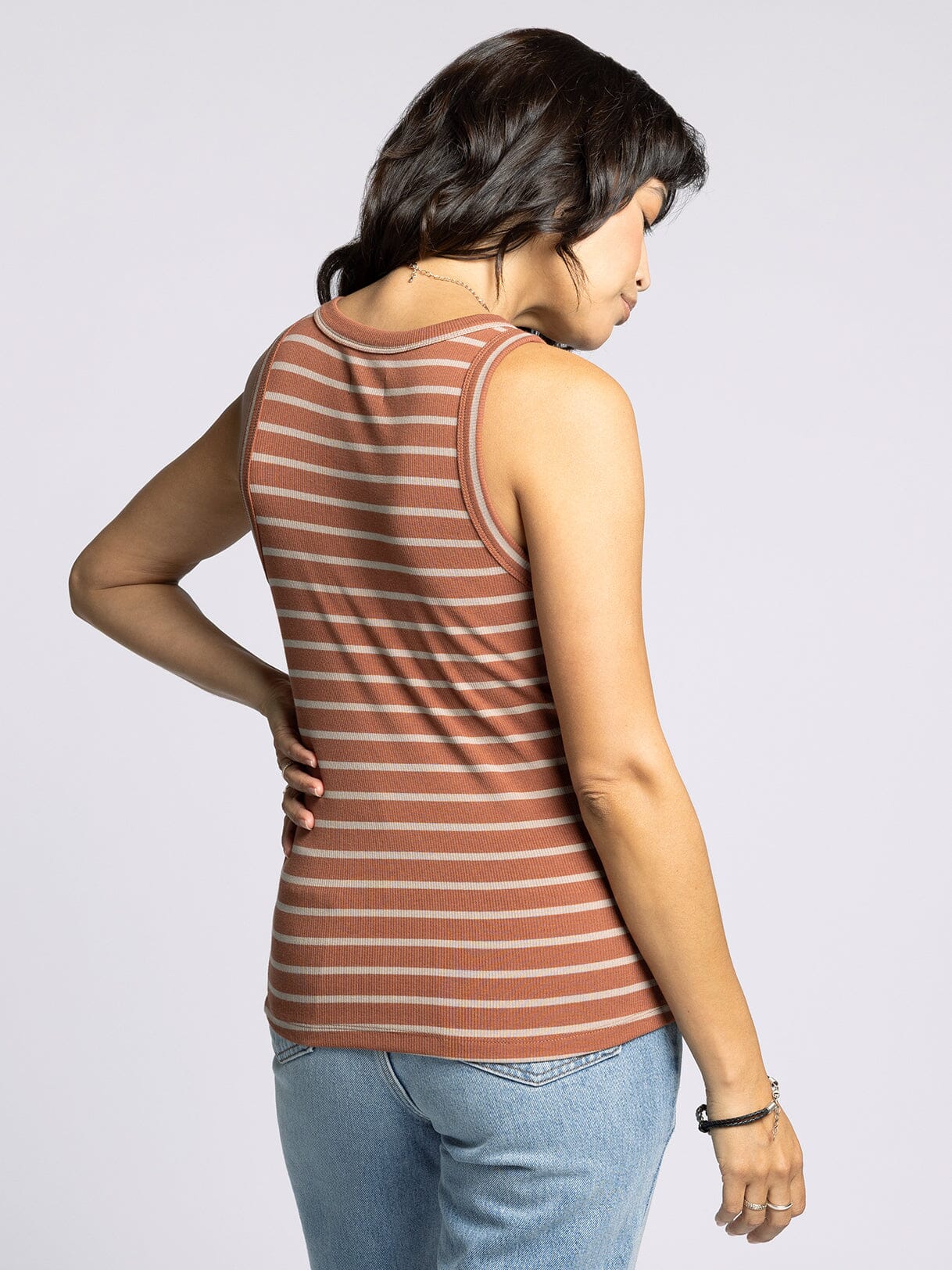 Edlin Stripe Ribbed Tank