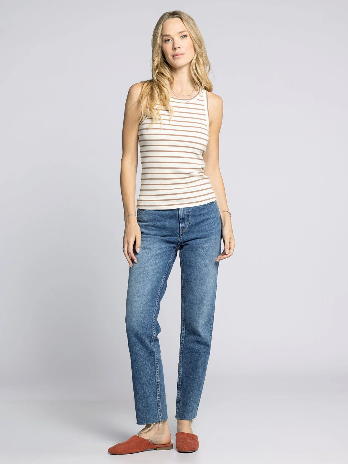 Edlin Stripe Ribbed Tank