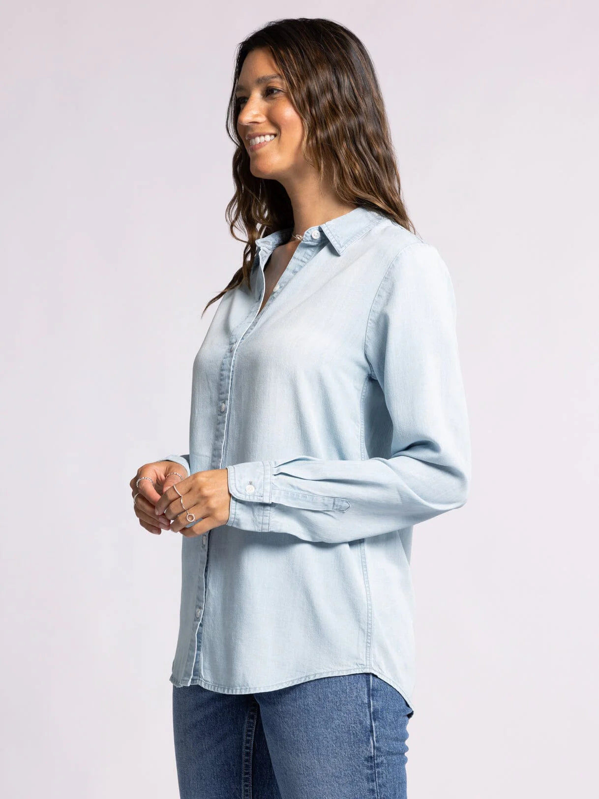 Grace chambray button down shirt