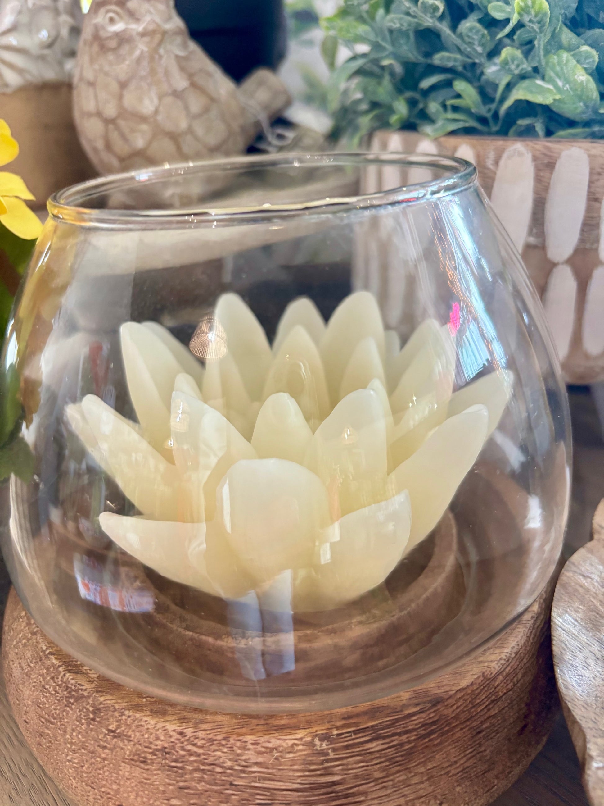 Cream LED Candle flower