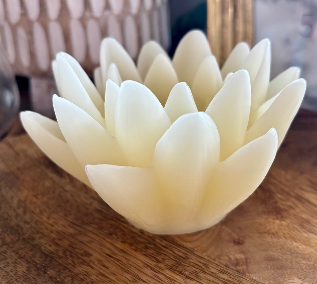 Cream LED Candle flower