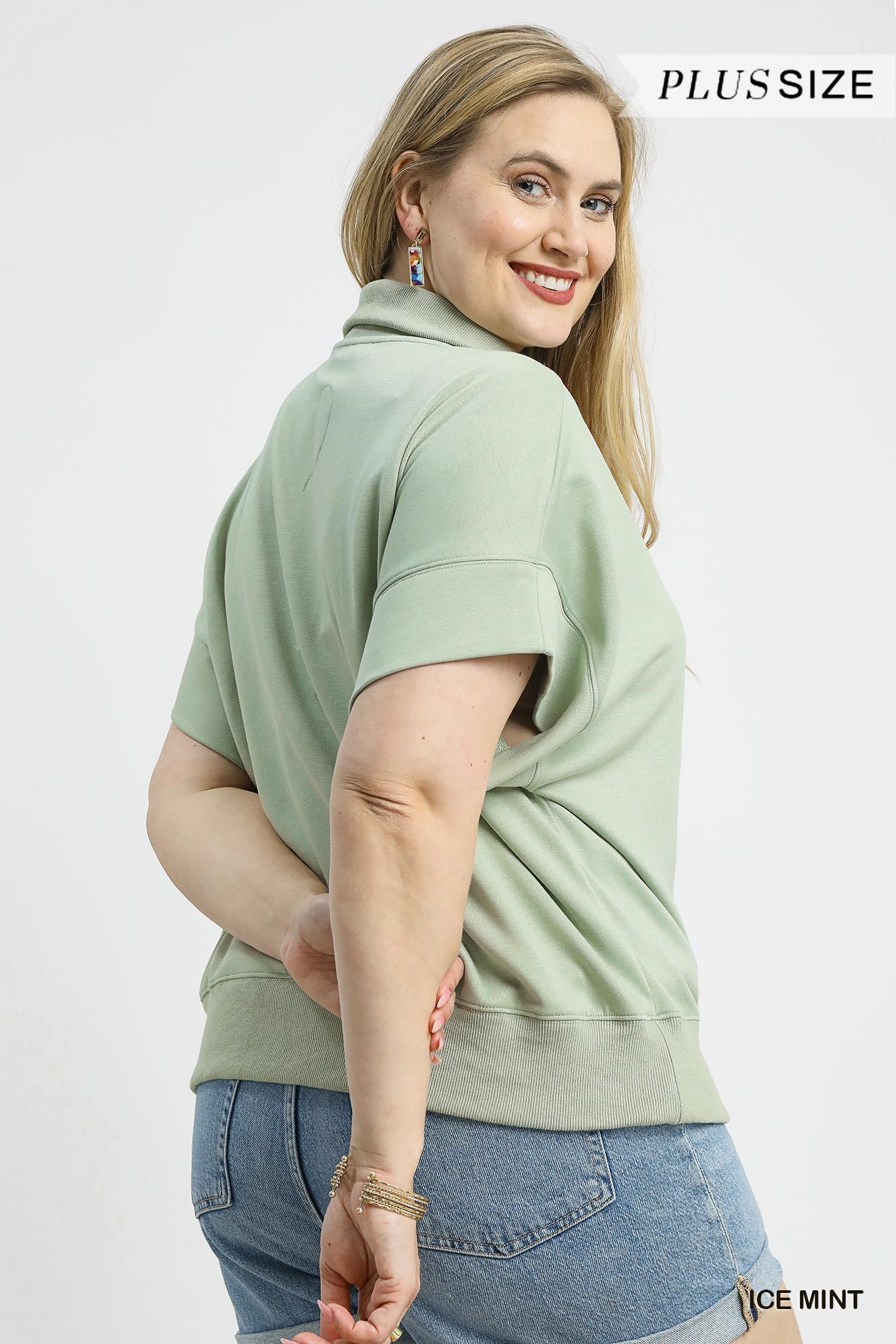 Curvy Short Sleeve Sweatshirt