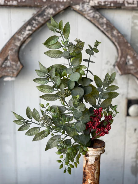 22" Eucalyptus Spray with berries