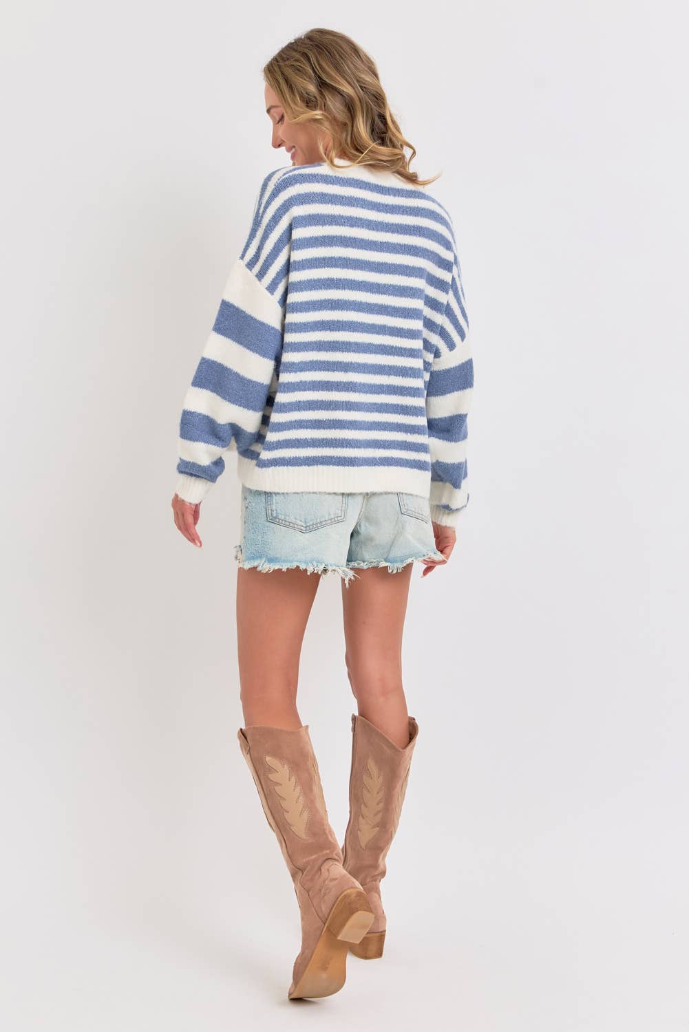 SOFT COZY EVERYDAY STRIPED KNIT SWEATER