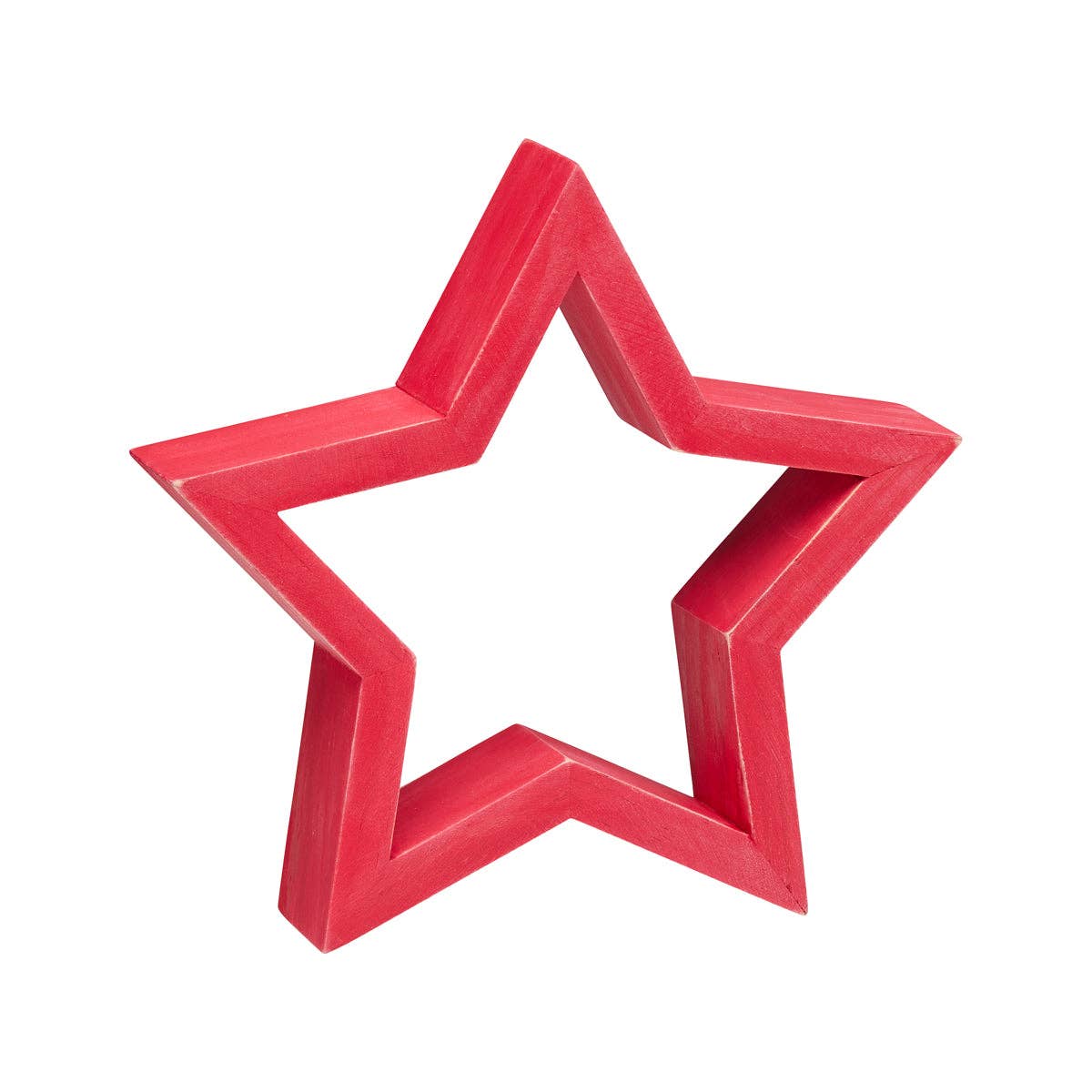 7" Red Hollow Star