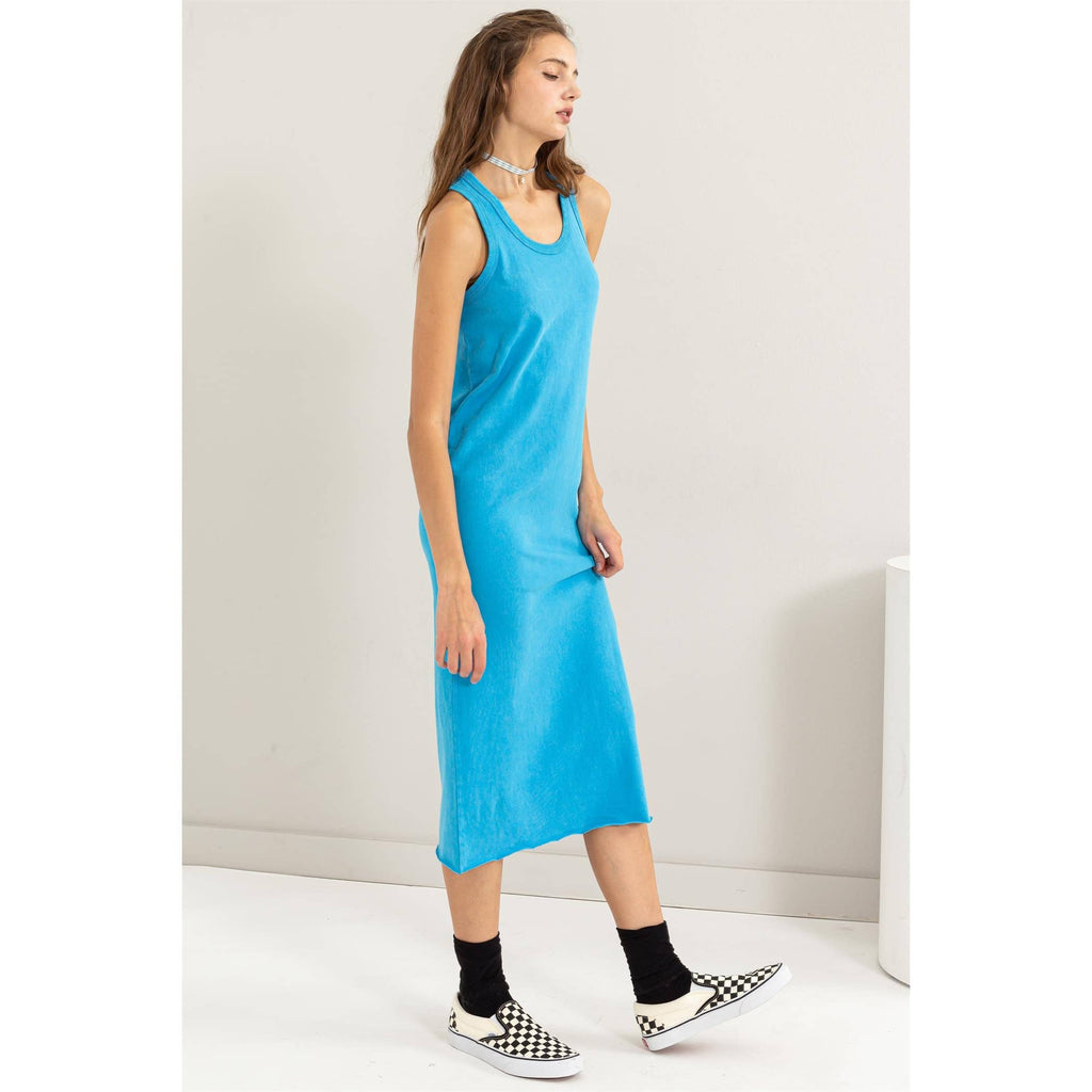 Sleeveless Shift Midi Dress