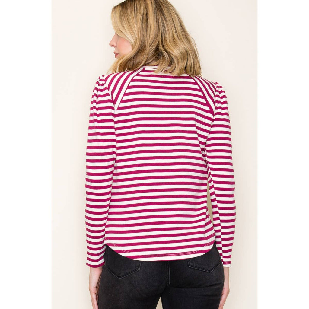 STRIPED KNIT TOP