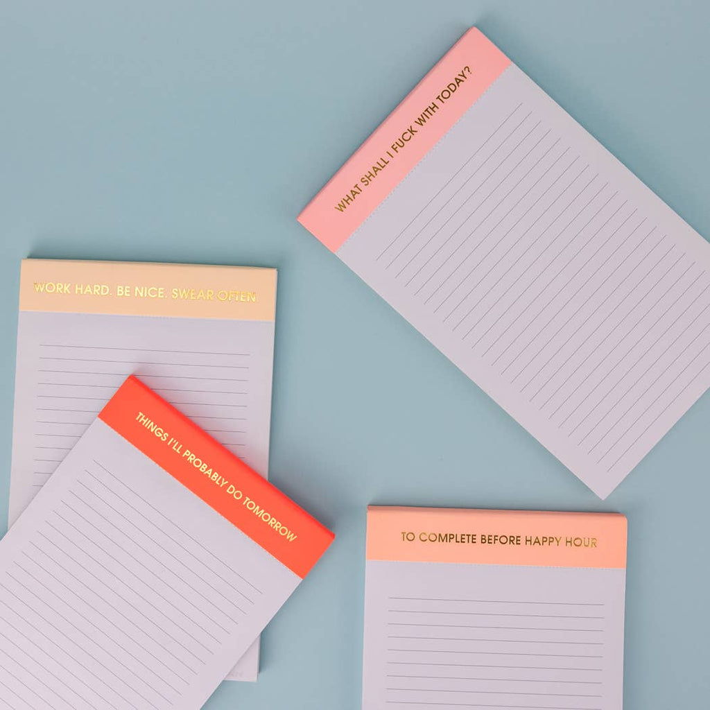 Things I'll Probably Do Tomorrow - Lined Notepad, To Do List