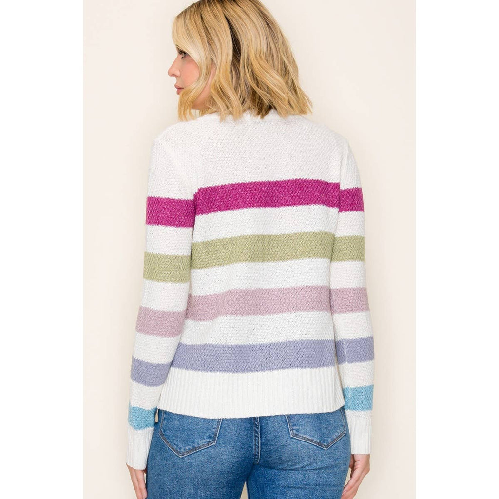 MULTI BOLD STRIPED SWEATER