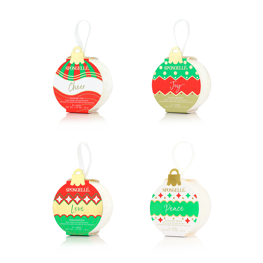 Spongelle Holiday Ornament Buffer Christmas Gift 