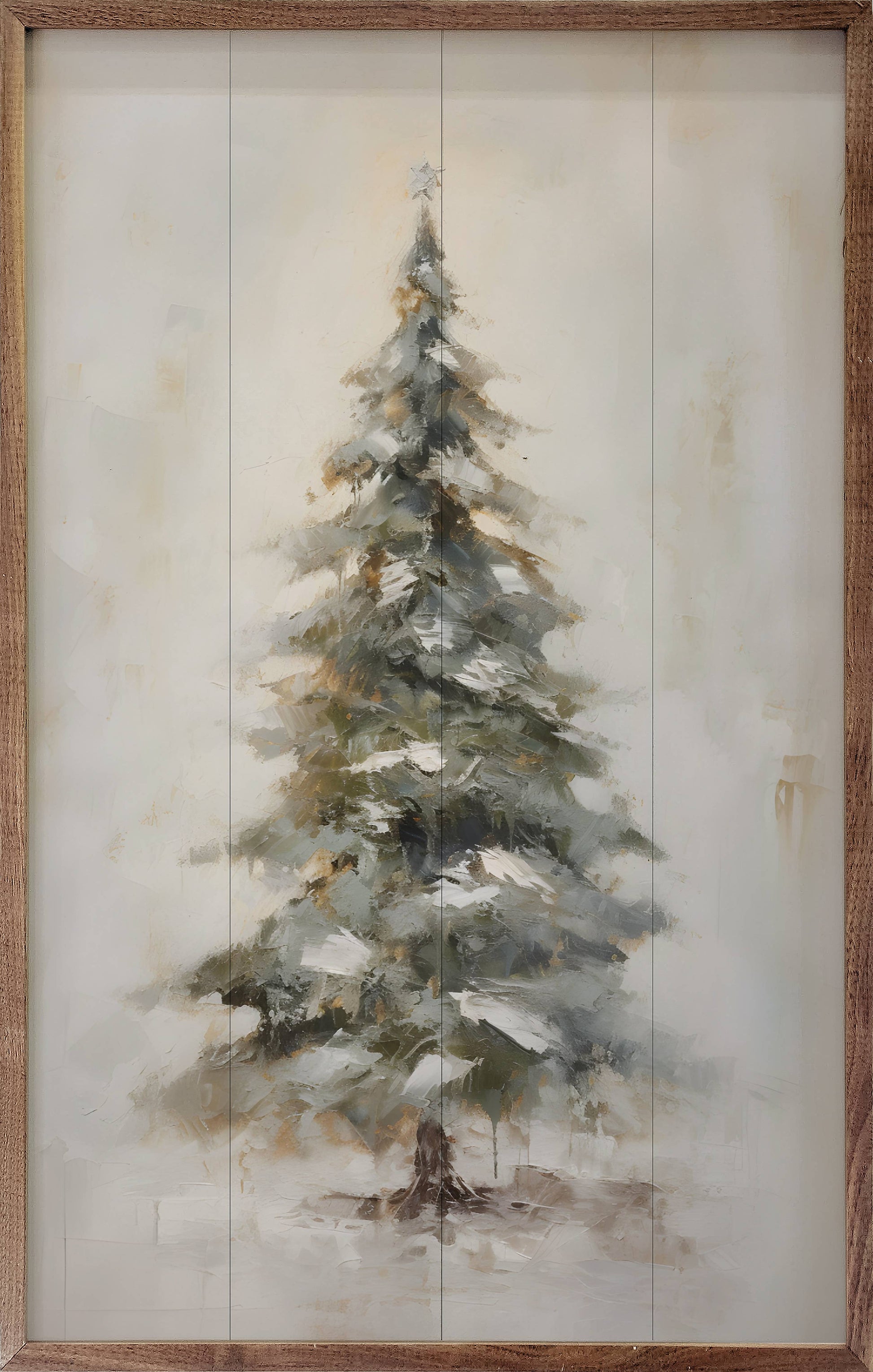 Pine Tree With Star By Petals Prints Designs