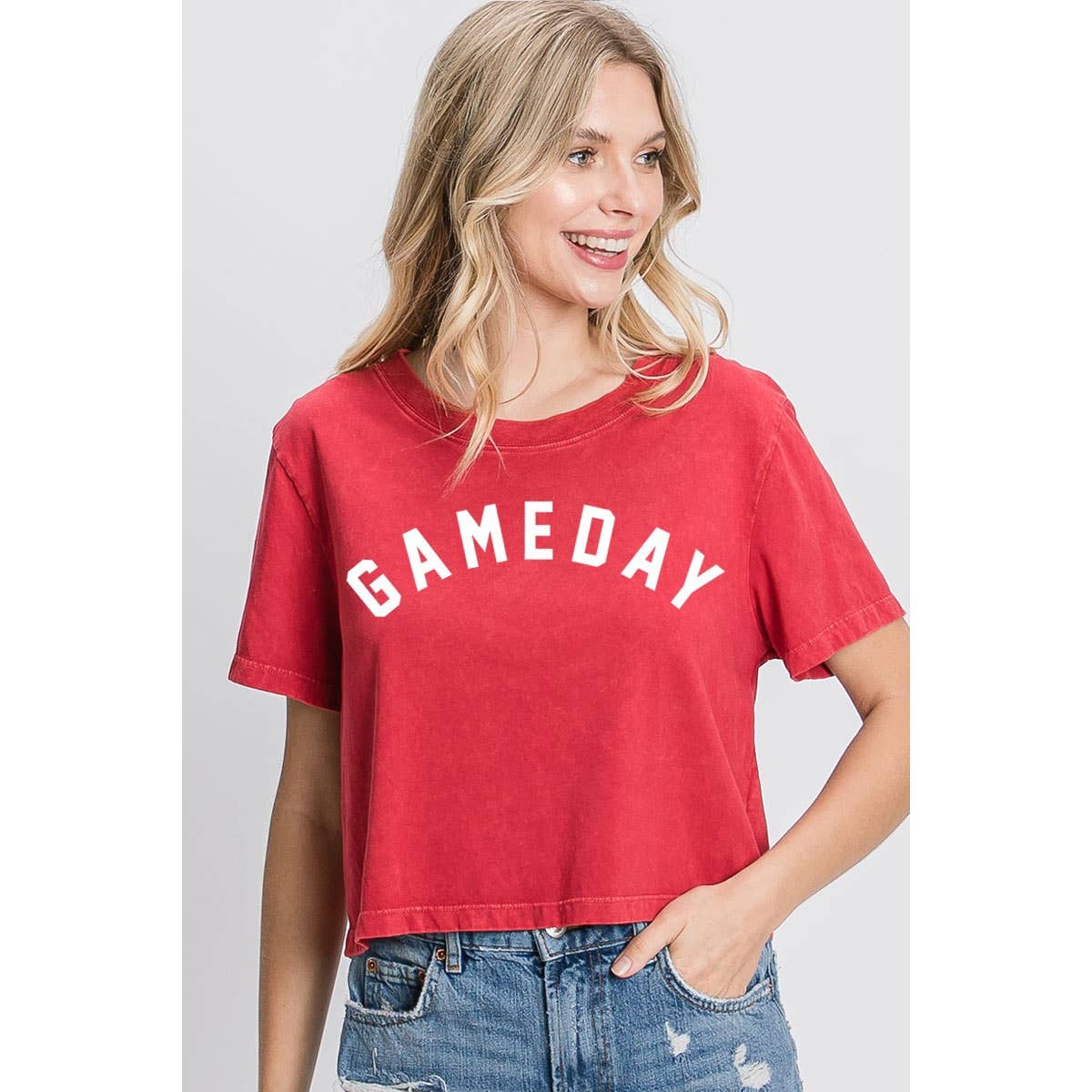 GAME DAY MINERAL CROP TOP