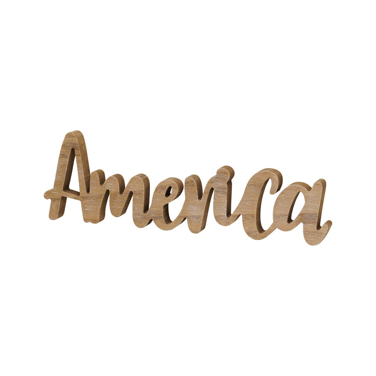 Wood America Word Cutout