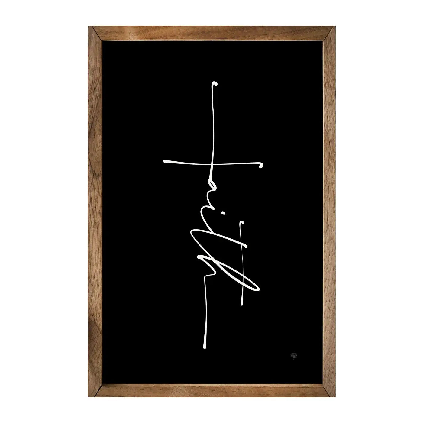 Faith Cross Black 5x8"