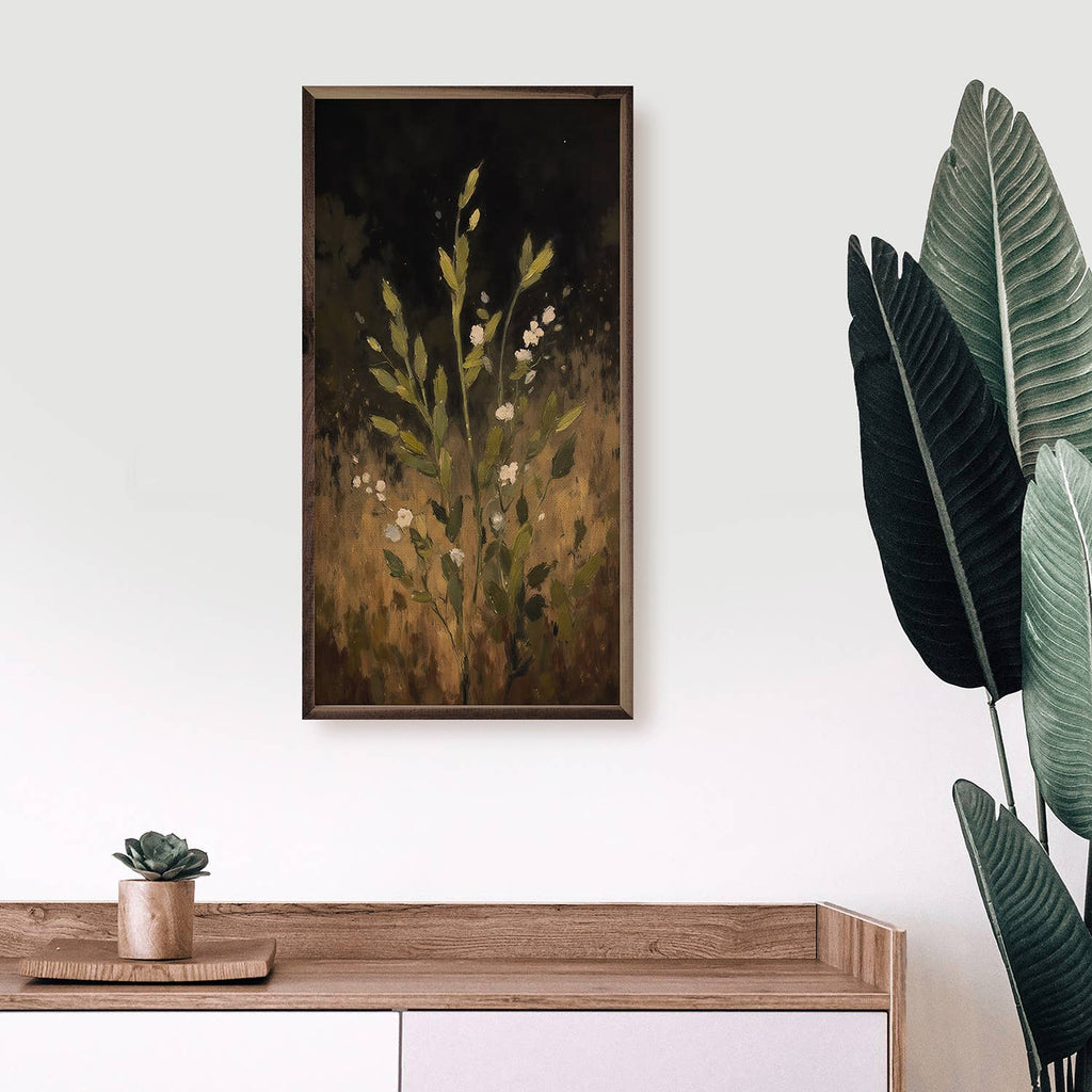 Field Grass With White Flower 8x16