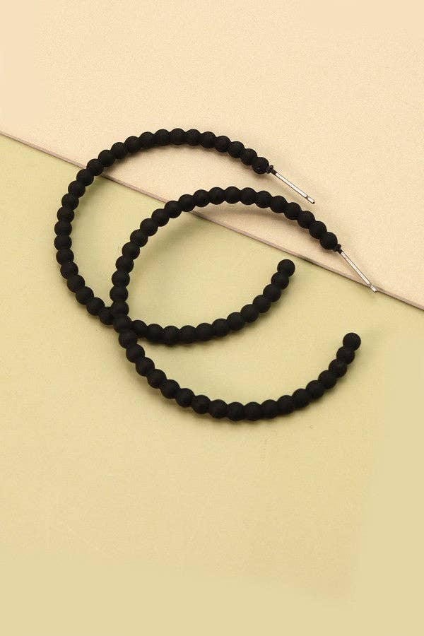 MATTE BUBBLE HOOP EARRINGS