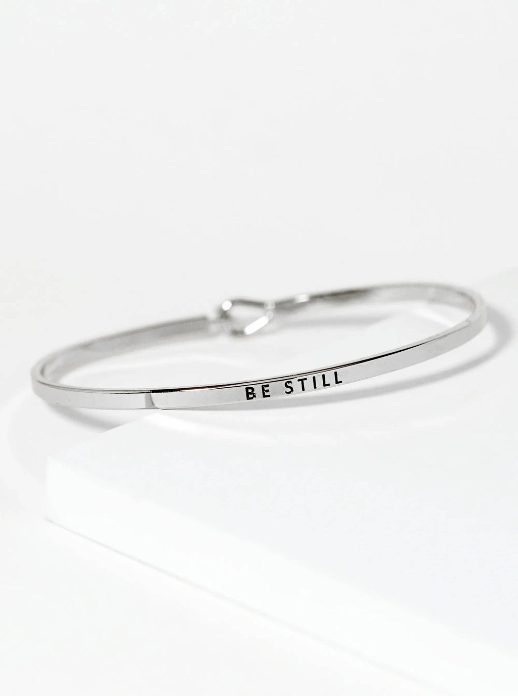 Be Still Engraved Inspirational Bangle Bracelet