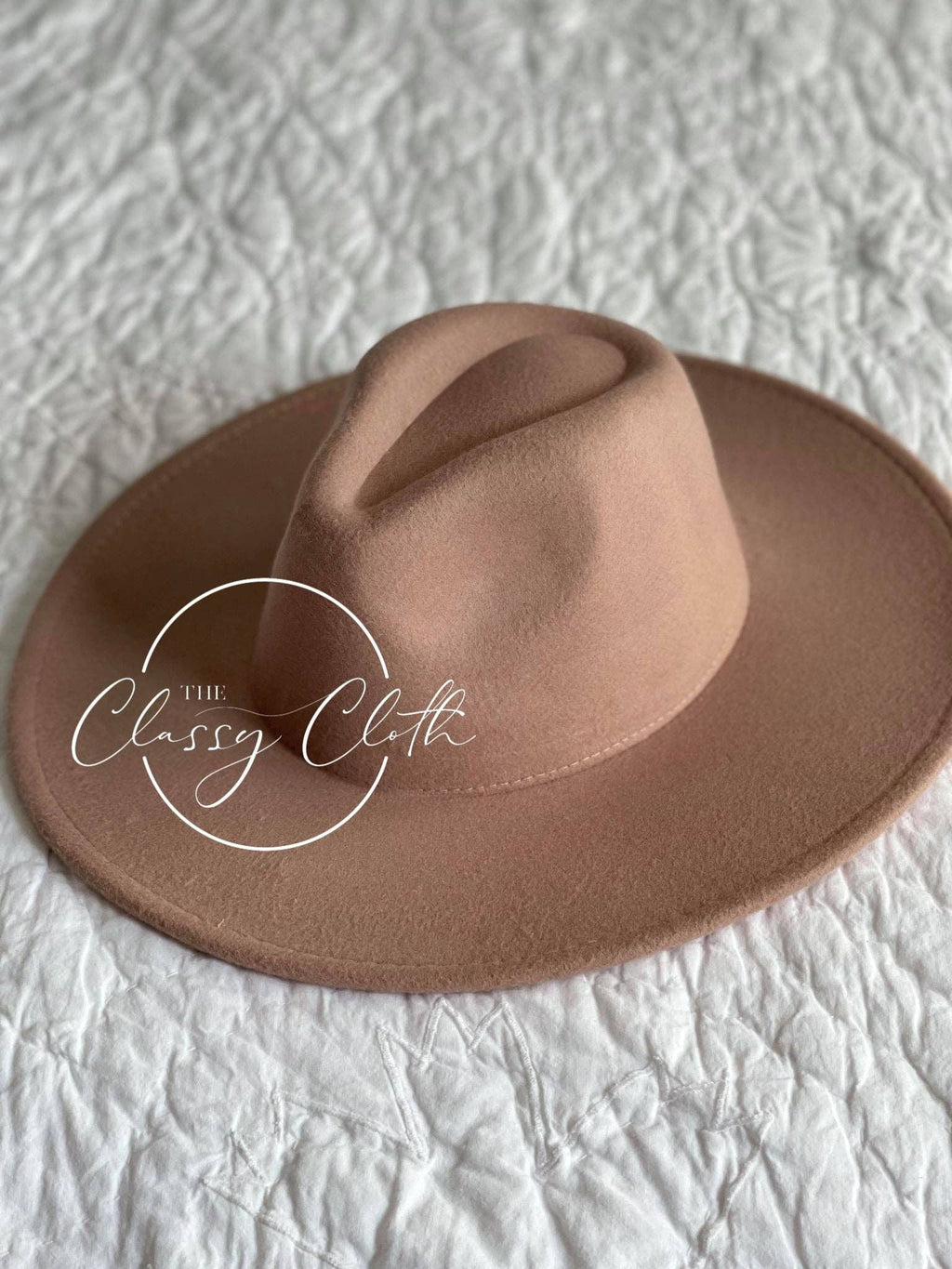 Wide Brim Hat w/ Belt - Cappuccino