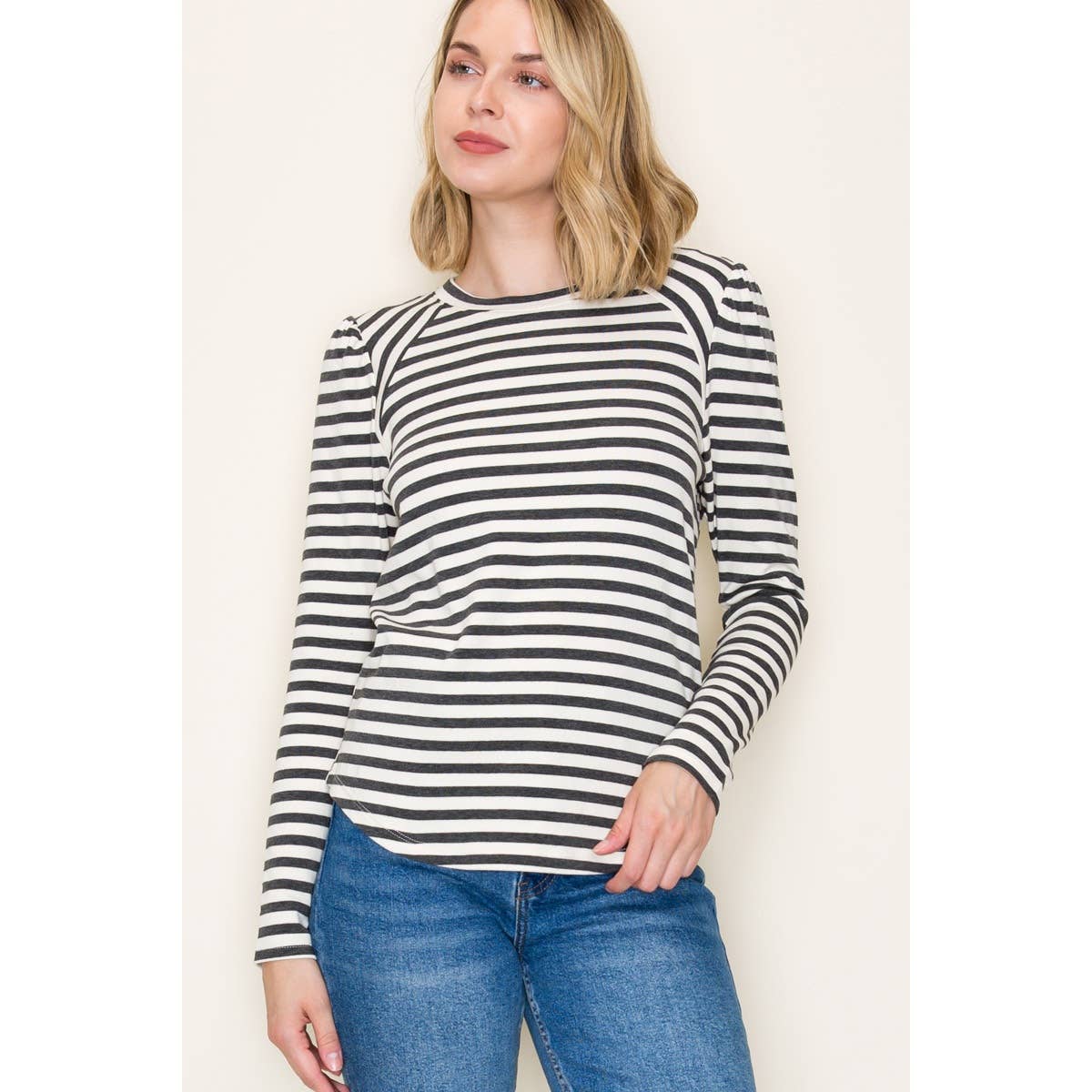 STRIPED KNIT TOP