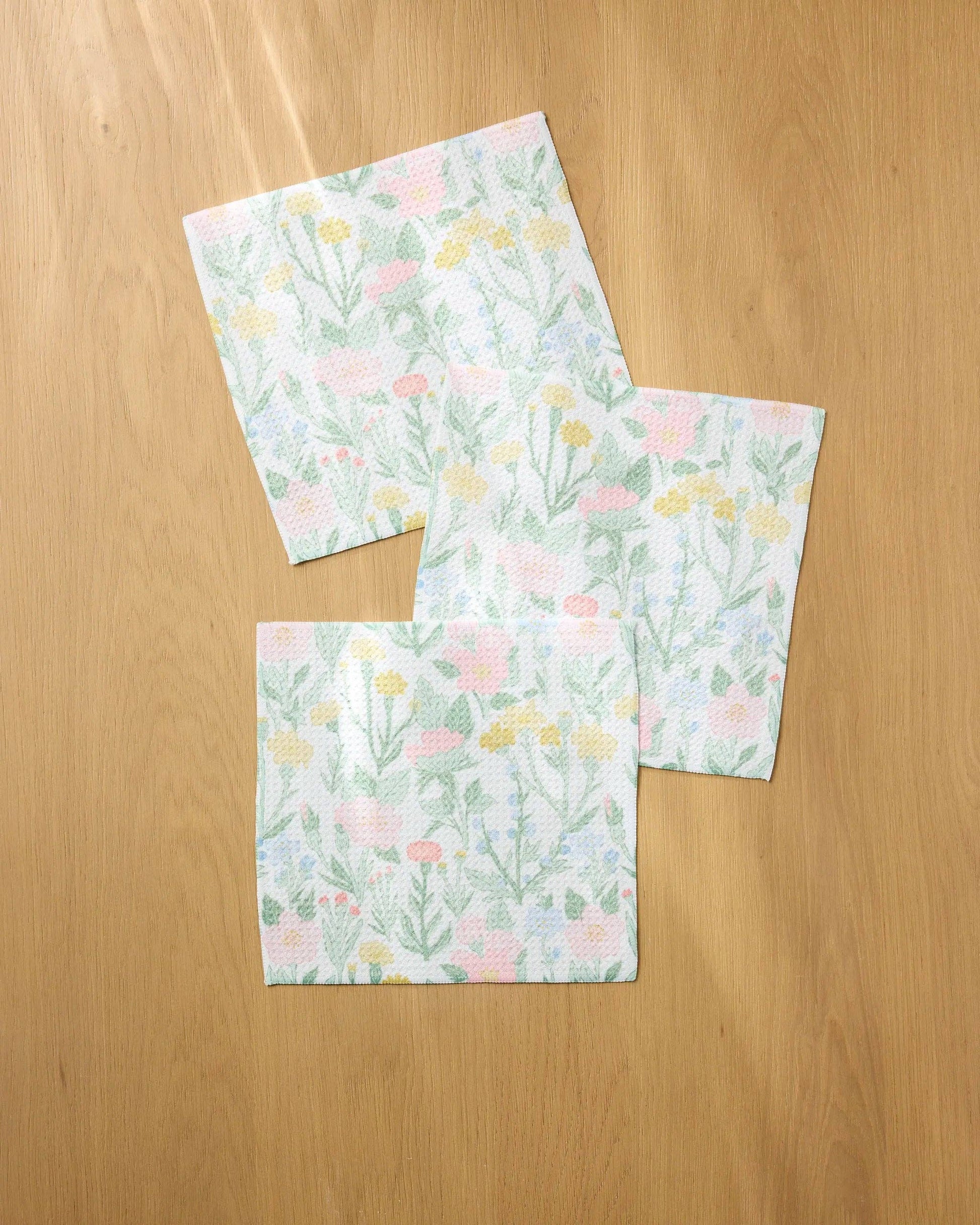 Wildflowers in Bloom Dishcloth Set