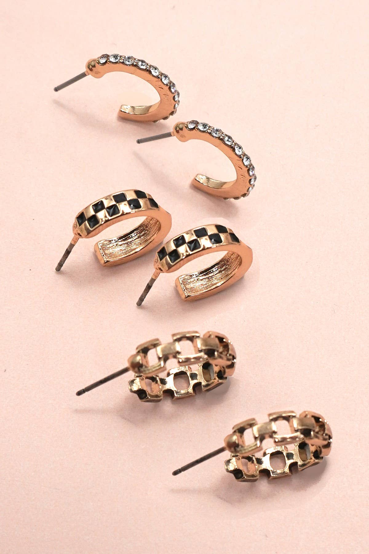 HOOP HUGGIE EARRINGS SET